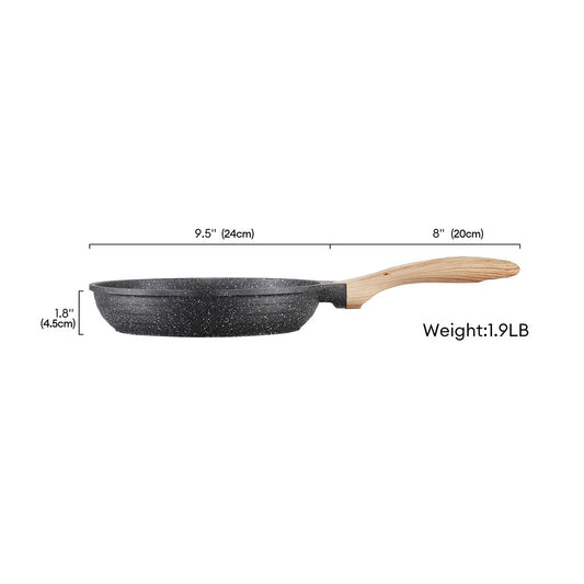 US Local JEETEE 8 Inch Nonstick Frying Pan, Stone Coating Cookware, Nonstick Omelette Pan With Heat-Resistant Handle, Induction Skillet For Eggs