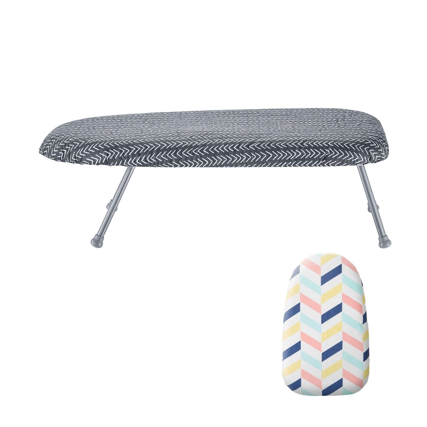 US Local VEVOR Tabletop Ironing Board 23.4 X 14.4, Small Iron Board With Heat Resistant Cover And Cotton Cover, Mini Ironing Board With 7mm Thickened Needle Cotton Layer For Small Spaces, Travel Use