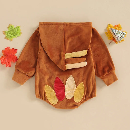 Romper Thanksgiving Chicken Shape Cute Style Men And Women Baby Jumpsuits