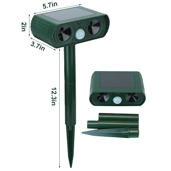 US Local Ultrasonic Animal Repellent Solar Motion Sensor Repellent IPX4 Outdoor Waterproof Type, No Delivery On Weekends