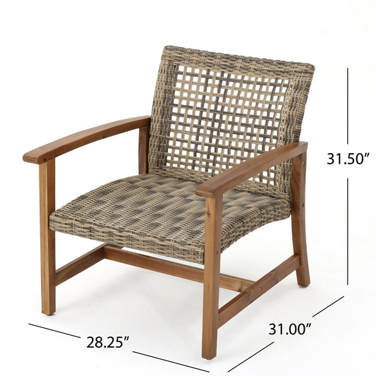 US Local HAMPTON WOOD WICKER CLUB CHAIR