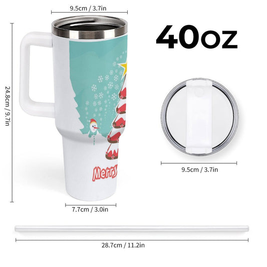 POD US Local Tumbler 40 oz Large Capacity Car Cup Christmas, Snowman