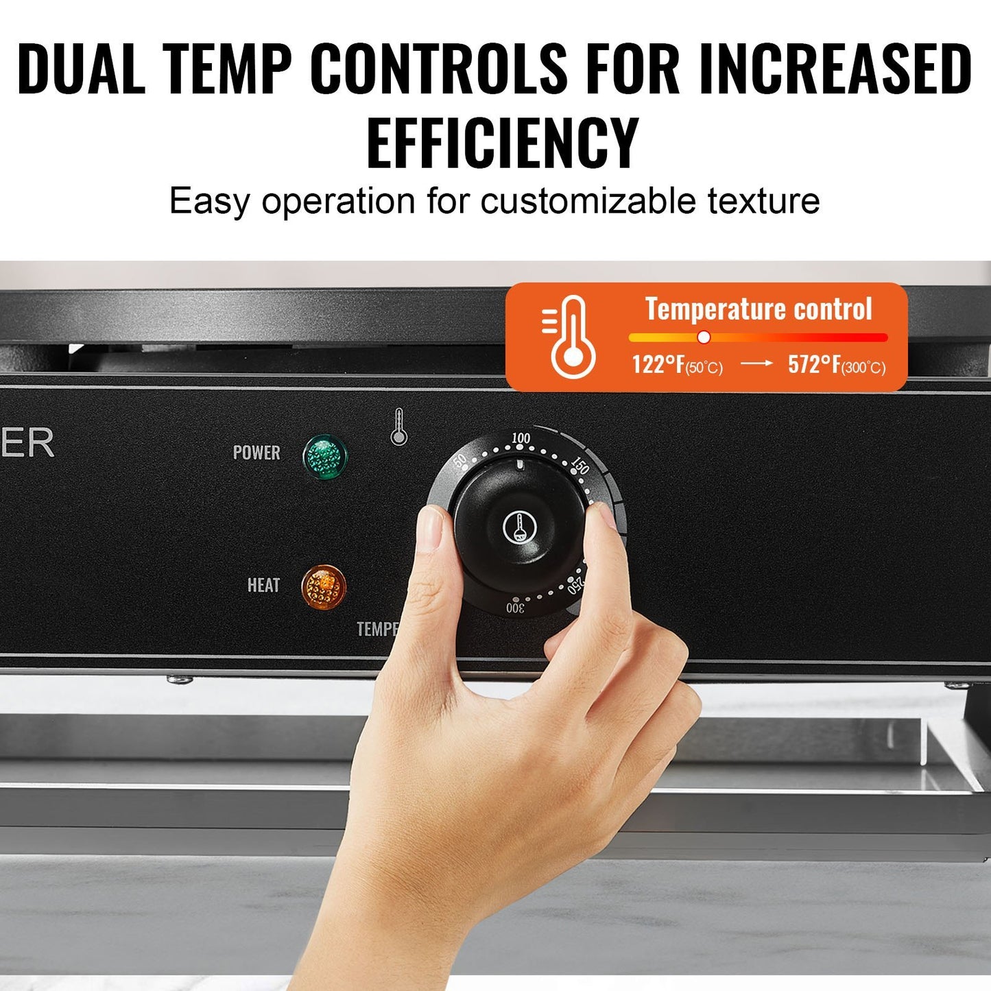 US Local 16-Inch Electric Crepe Maker Commercial Crepe Machine 3400W Double Head