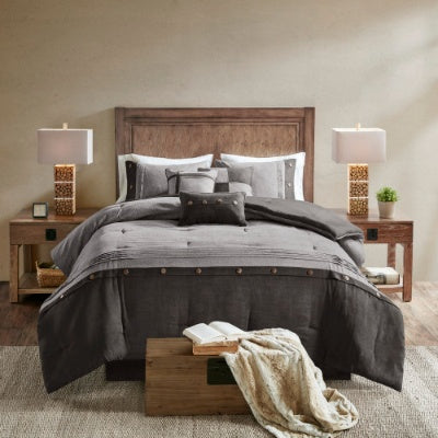 US Local 7 Piece Faux Suede Comforter Set