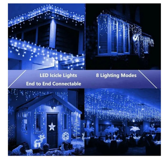 US Local Curtain Icicle Lights Wedding Party LED Fairy Christmas Indoor Outdoor
