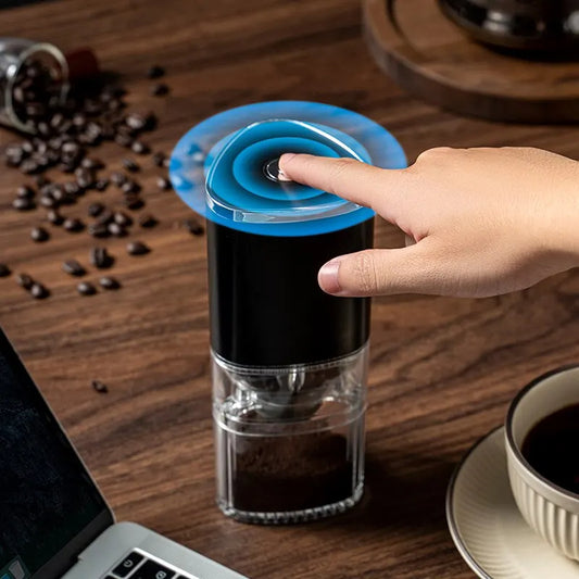 Portable Electric Coffee Grinder TYPE C USB Charge Ceramic Grinding Core Home Coffee Beans Pulverizer Grinder Small Portable Mini Home Kitchen Coffee Grinder Machine Mill Automatic USB Charging