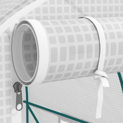 UK Local Outsunny 245 X 200cm Polytunnel Greenhouse - White