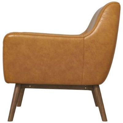 US Local Panom Tan Leather Lounge Chair