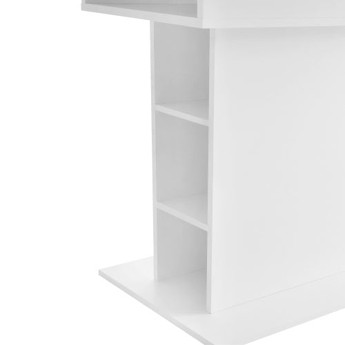 UK Local Extendable Dining Table, Dining Table With Storage, Rectangular Dining Table, Coffee Leisure Table, Modern Simple Iron Dining Table, Space-saving Multifunctional Dining Table, White
