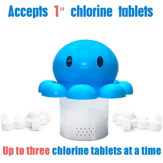 US Local Blue Octopus Retractable Pool Drop - Automatic Floating Pool Drop For Pools Pool Thrower For Indoor And Outdoor Pool Party Party Gathering Brings A Refreshing Feel To The Pool Party