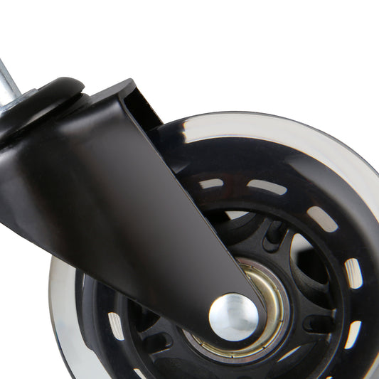 US Local VEVOR Office Chair Wheels, Set Of 5, 3 Inch Caster Wheels Replacement For Hardwood Floors And Carpet, Heavy Duty Computer Gaming Desk Casters With 130 Lbs Load Capacity, Universal Fit For Most Chairs