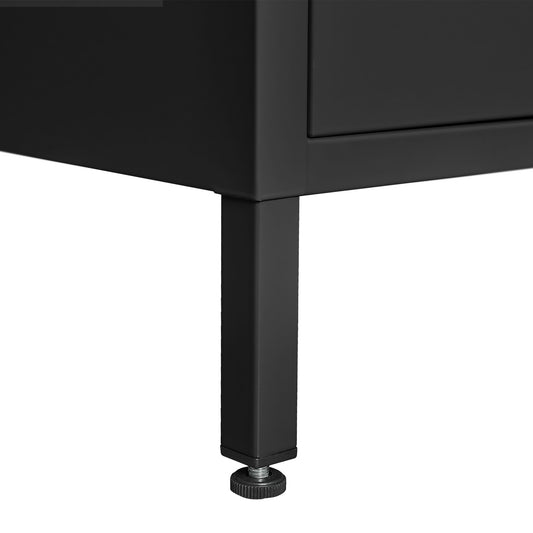 US Local 3 Door Metal Lockers With Lock For Employees,Storage Locker Cabinet For Home Gym Office School Garage,Black