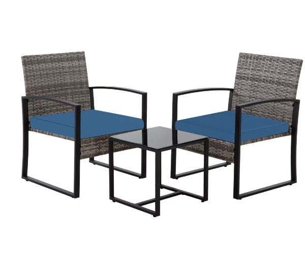 US Local Grey Rattan Sofa