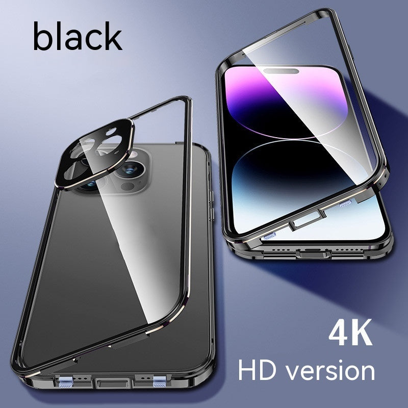 USA Local Peep-proof Magnetic Glass Double-sided Buckle Phone Case