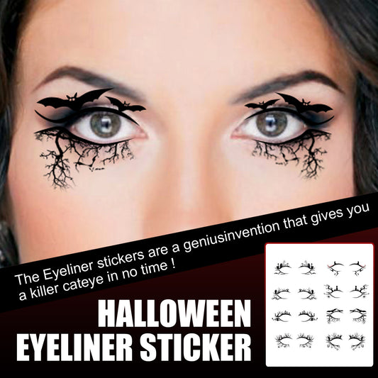 US Local Halloween Eyeliner Stick Scary Fashion Party Makeup Kit Bat Spider Decorative Eyeliner Eyeshadow Stick