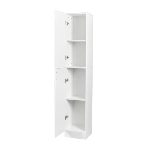 US Local Freestanding Cabinet With Inadjustable Shelves And Two Doors For Kitchen, Dining Room, White