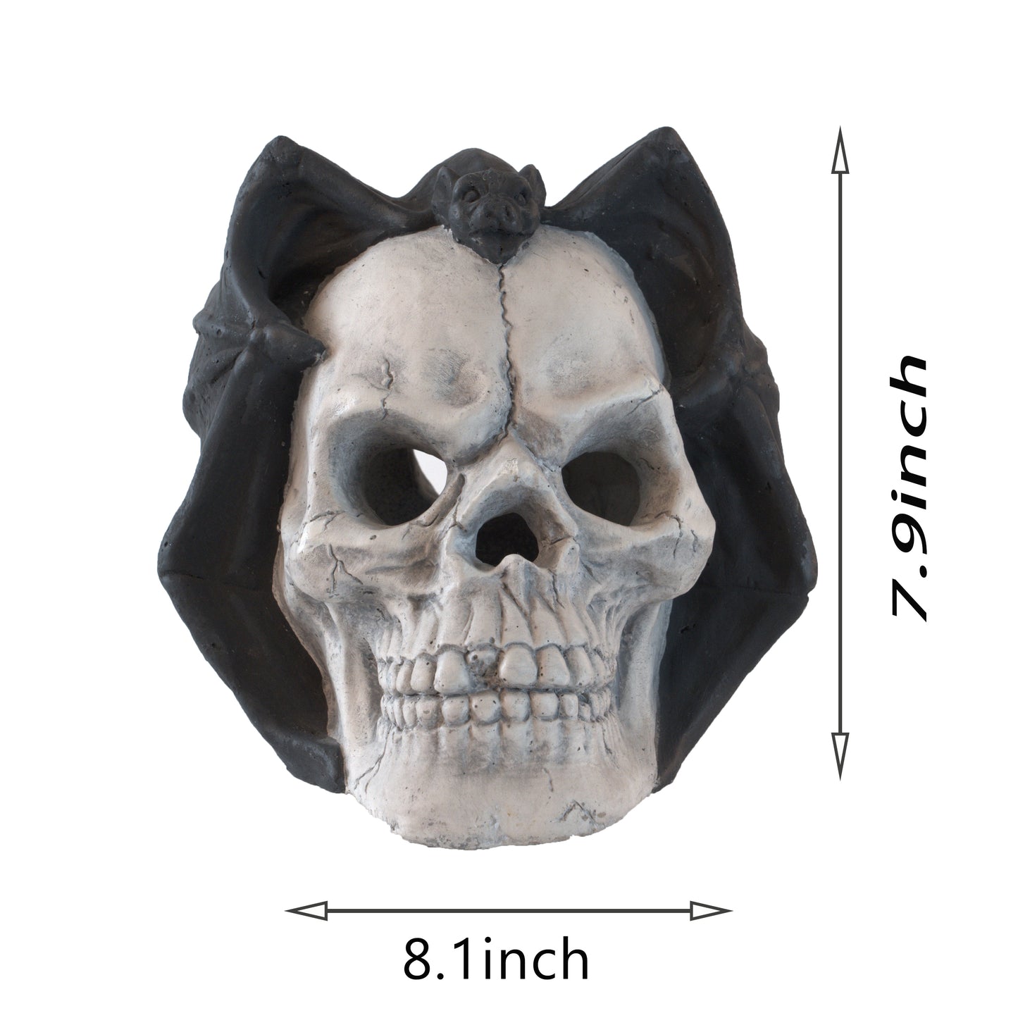 US Local Fire Pit Demon Skull Gas Log for Ventless & Vent Free, Propane, Gel, Ethanol, Electric, Outdoor Fireplace and Fire Pit, Halloween Decor - Patent Pending