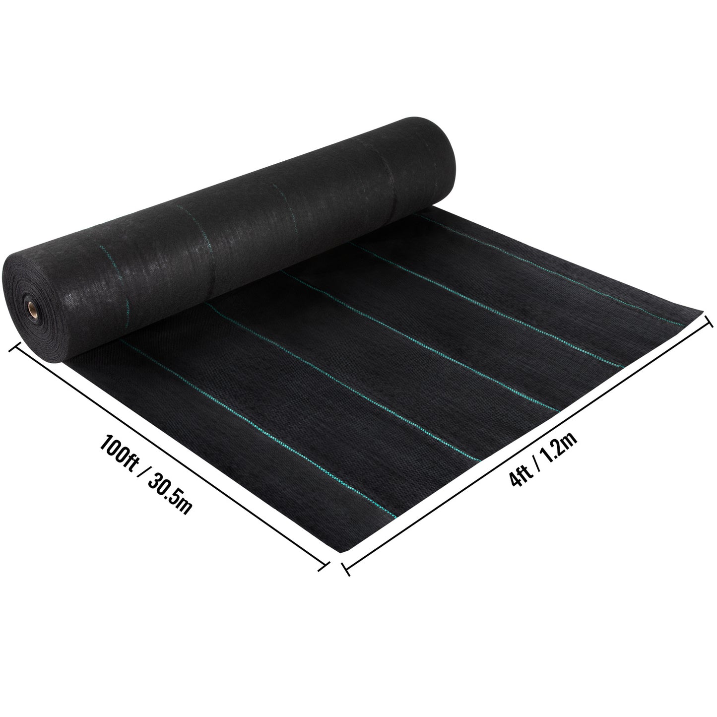 US Local VEVOR Garden Weed Barrier Fabric, 5.8 OZ Heavy Duty Landscape Fabric,Weed Block Control For Garden Ground Cover, Woven Geotextile Fabric For Landscaping, Gardening, Underlayment, Black