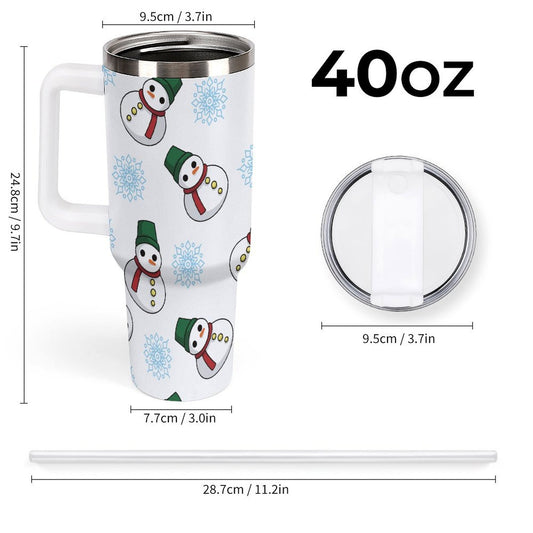 PHDT00315 POD US Local Tumbler 40 oz Large Capacity Car Cup Christmas Snowman Snowflake