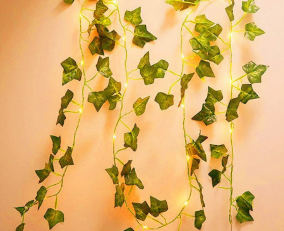 Thanksgiving Ivy Lighting Chain Eucalyptus Leaf Rattan