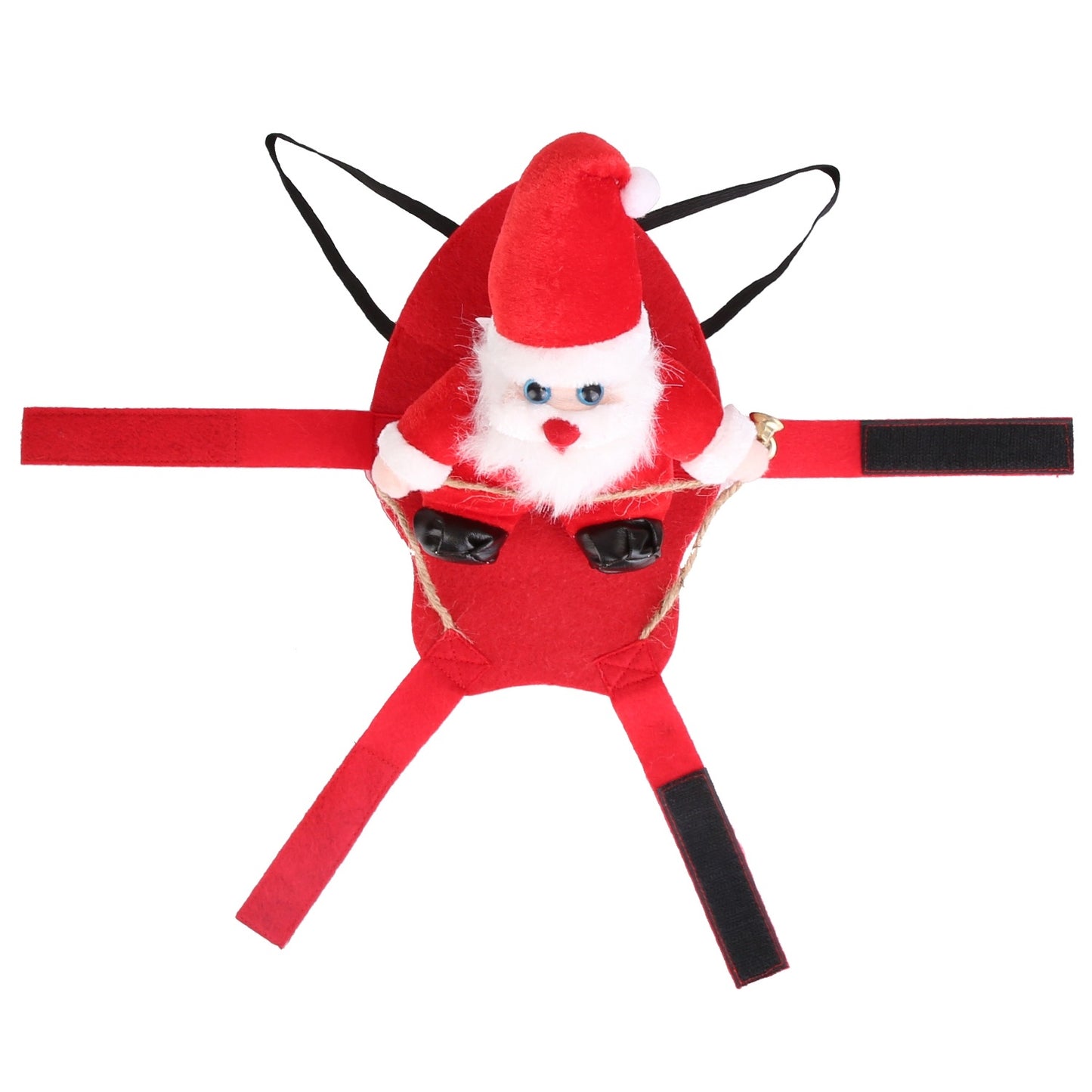 US Local S-M-L-XL Options -- 1Pc Pet Christmas Costumes Red Winter Coat For Dog Riding Santa Claus With Bell Clothes New Year Outfit Cosplay Costumes Party Dress Up For Cats