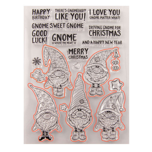 Christmas Santa Stamp and Dies Word Clear Stamps Metal Cutting Dies for DIY Scrapbooking