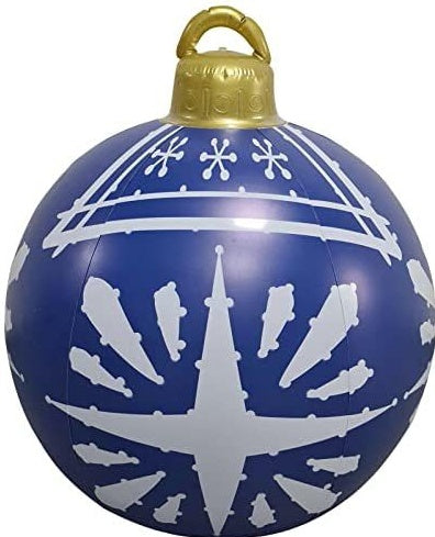US Local Christmas Ornament Ball Outdoor Pvc 60CM Inflatable Decorated Ball PVC Giant Big Large Balls Xmas Tree Decorations Toy Ball
