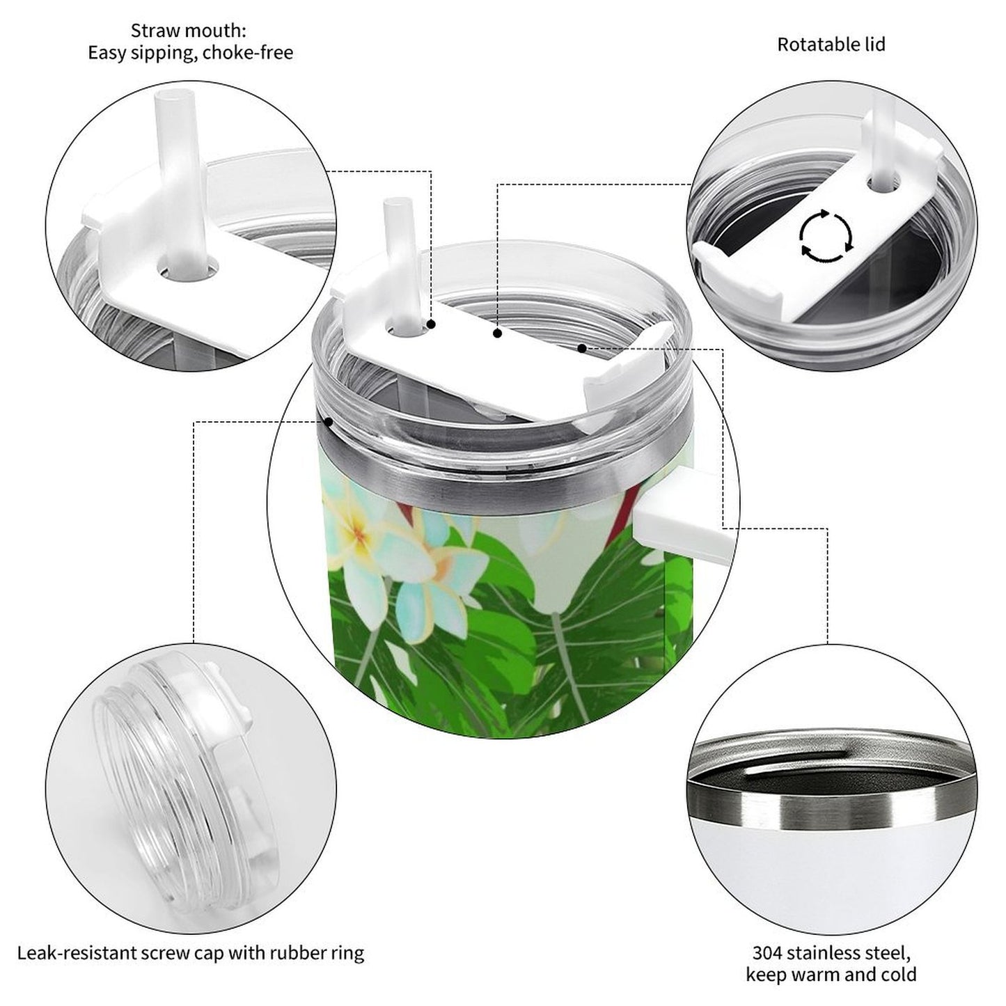 PHDT00409 POD US Local Tumbler 40 oz Large Capacity Car Cup Making Old, Hawaii