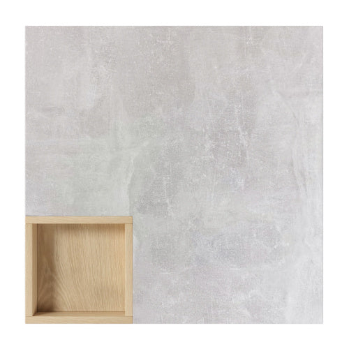 UK Local Coffee Table, Living Room Table, Side Table With Removable Storage Box, Concrete Gray And Wood Color, 72x72x30 Cm