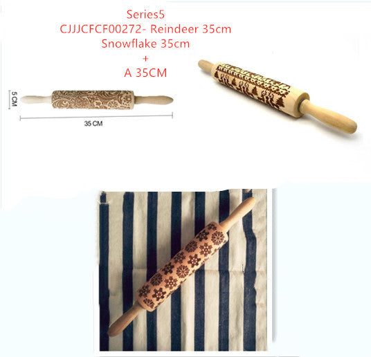USA Local Rolling Pin Christmas Embossing