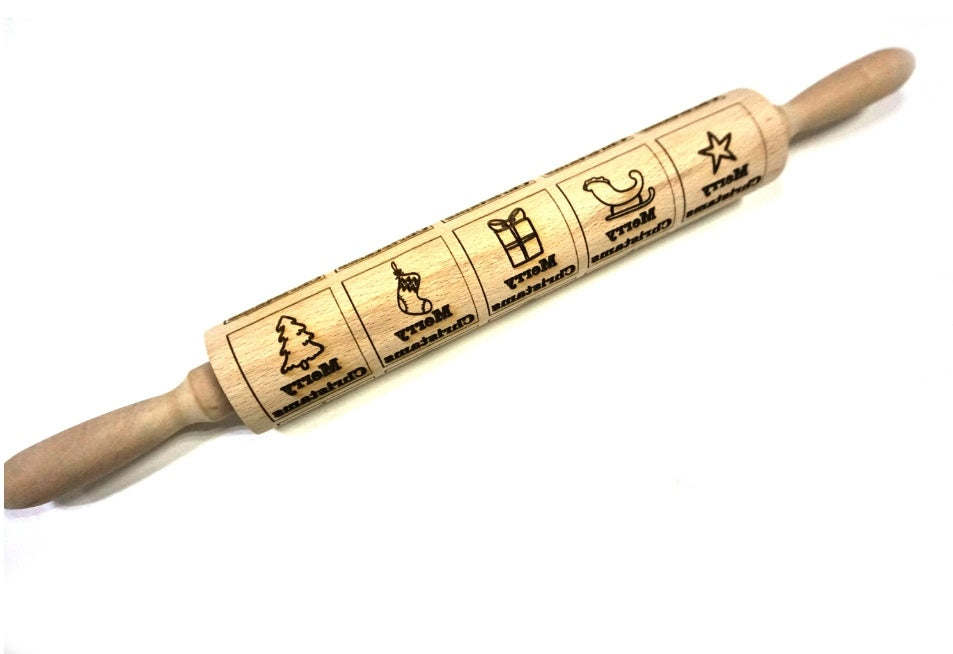 USA Local Rolling Pin Christmas Embossing
