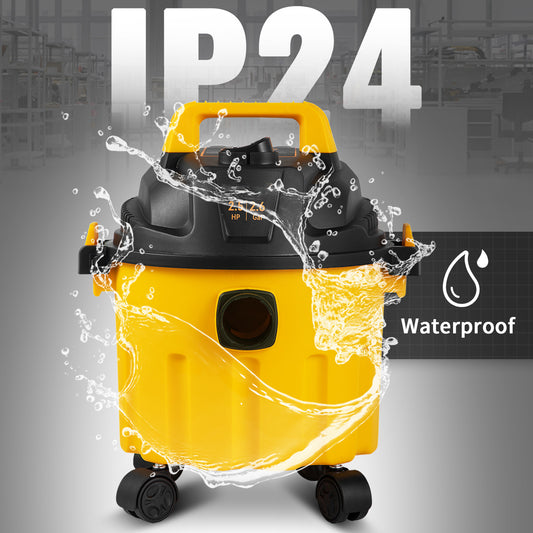 US Local VEVOR Wet Dry Vac, 2.6 Gallon, 2.5 Peak HP, 3 In 1 Shop Vacuum With Blowing Function, Portable With Attachments To Clean Floor, Upholstery, Gap, Car, ETL Listed, Yellow