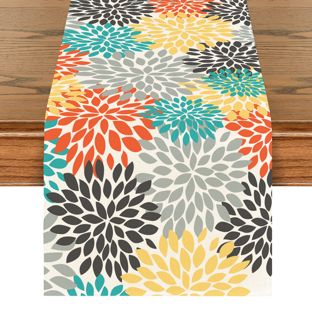 Art Table Runner Farmhouse Polyester Tablecloth