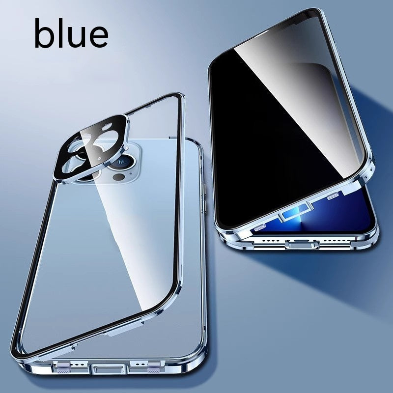 USA Local Peep-proof Magnetic Glass Double-sided Buckle Phone Case