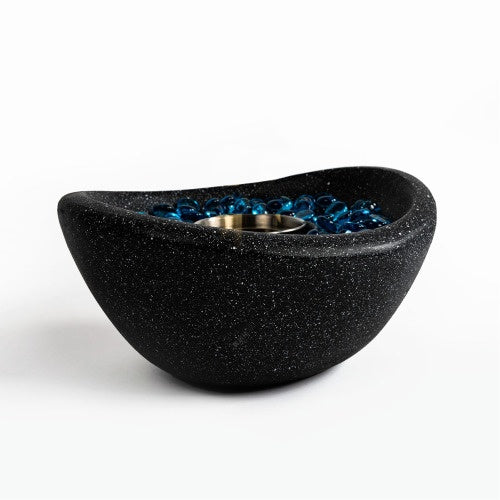 US Local Tabletop Fire Pit Black, Outdoor & Indoor Fire Pit, Portable Concrete Fire Pit, Personal Ethanol Fireplace, Outdoor Table Top Fire Pit, Mini Fire Pit Smokeless Fire Bowl