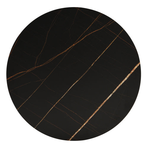 UK Local Elegant Nesting Coffee Table Marble Look Gold Decor,Side Table With Drawers Set Of 2