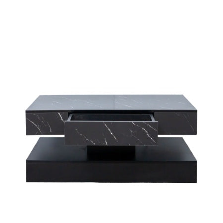 USA Local 6.93IN High LED Coffee Table,Modern Coffee Table For Living Room,Living Room Tables,Large Living Room Furniture,LED Lights