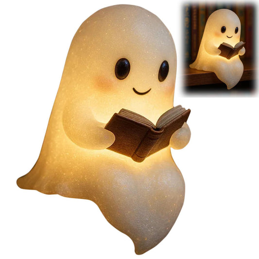 Cute LED Ghost Night Light for Kids ¡§C Warm Bedside Lamp & Halloween Home Decor Gift