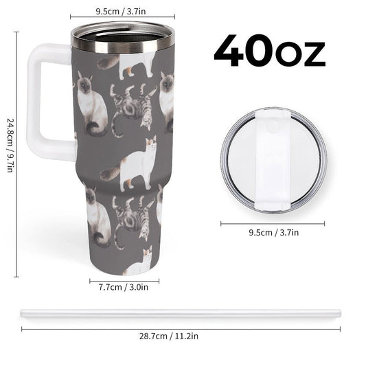 PHDT00252 POD US Local Tumbler 40 oz Large Capacity Car Cup Cat