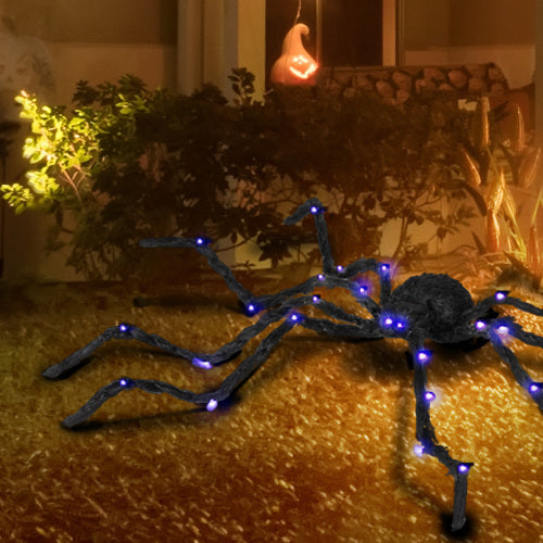 US Local HOMCOM 3.25 Outdoor Halloween Decoration, Light-up Oversized Spider Halloween Prop With Light Up Bendable Legs
