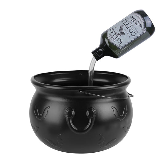 US Local Halloween Decorations Floating Bottle Set With Witches Cauldron And Mist Maker With Green Light Spooky Vintage Party Decorations For Indoor Home Kitchen Living Room Entry Table