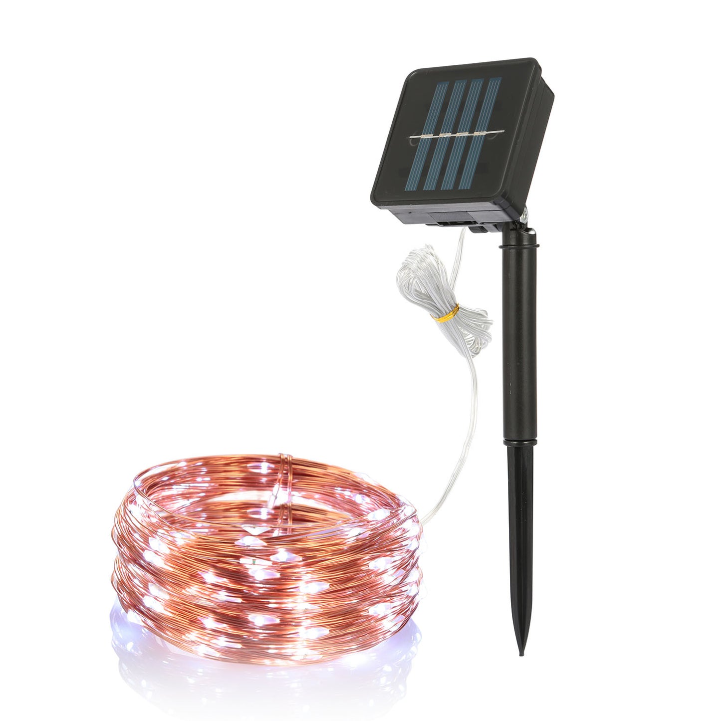 US Local 2 Light Color Options -- 1Pc Solar String Light Outdoor IP65 Waterproof Copper Wire String Lights Solar LED Fairy Lamps Wedding Party Festival