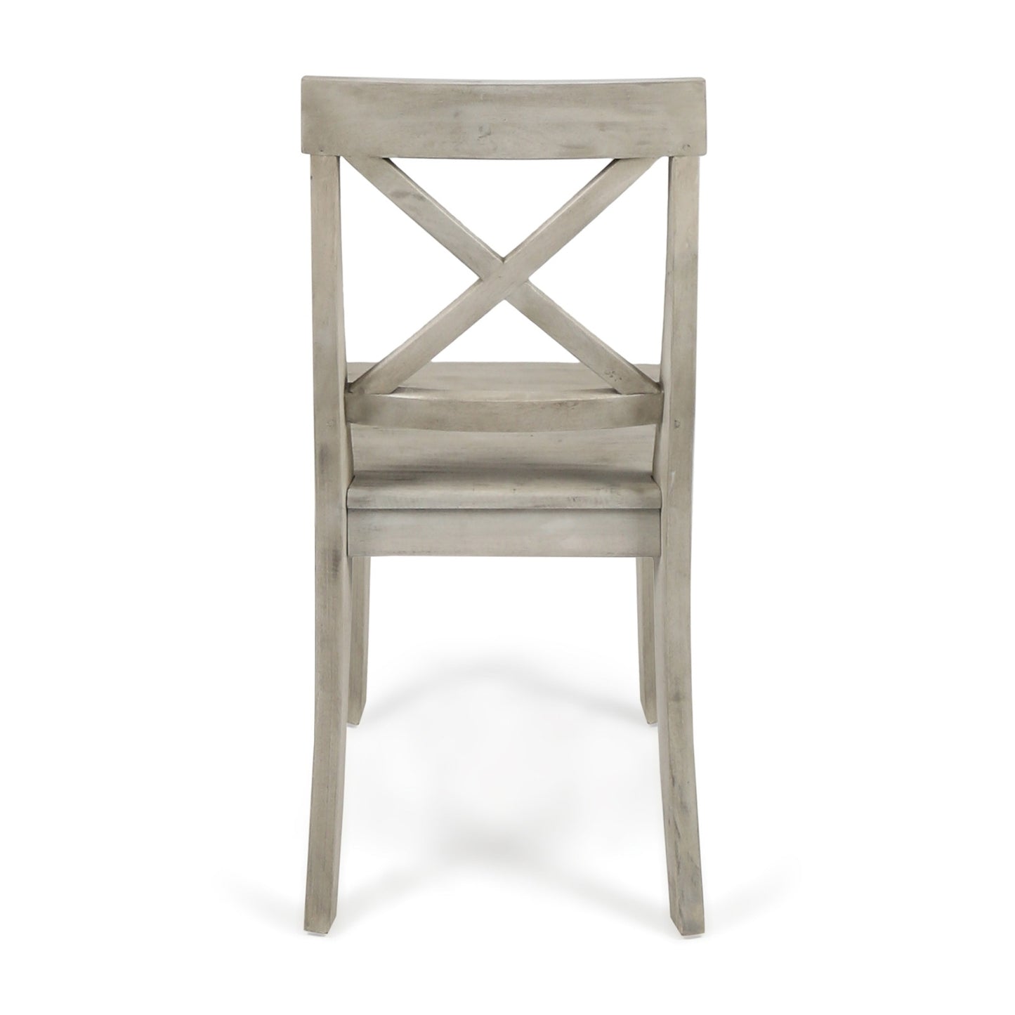 US Local Acacia Wood Dining Chairs, Light Grey Wash, 21D X 17.75W X 35.5H Inch Set Of 2