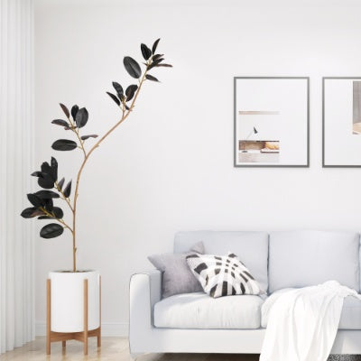 US Local Bonsai Tropical Plant Simulation Green Plant Artificial Leaf Pot Large Uv Artificial Plant Branch 210cm Disassembly 1pcs Set