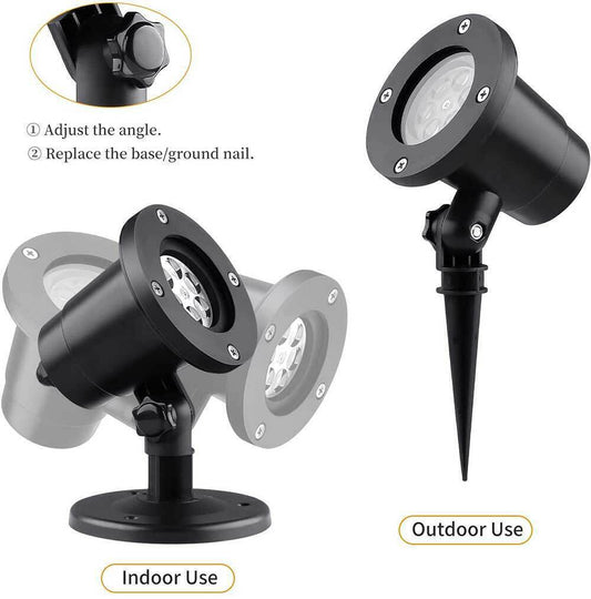 US Local 48 Pattern Christmas Projector Laser Light Snow LED Lamp Landscape Garden XMAS