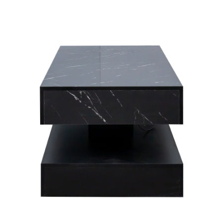 USA Local 6.93IN High LED Coffee Table,Modern Coffee Table For Living Room,Living Room Tables,Large Living Room Furniture,LED Lights
