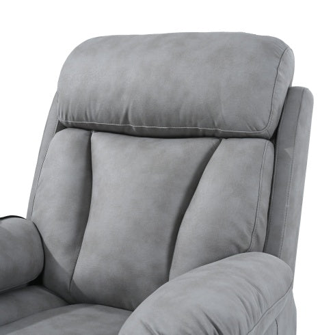 Electric Power Lift Recliner Chair For Elderly, Fabric Recliner Chair For Seniors, Home Theater Seating,Living Room Chair,Side Pocket, Remote Control,Light Gray
