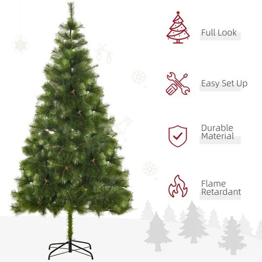 CA Local 7 ft Christmas Tree Artificial Pine Tree Christmas Decoration 505 Branches Green