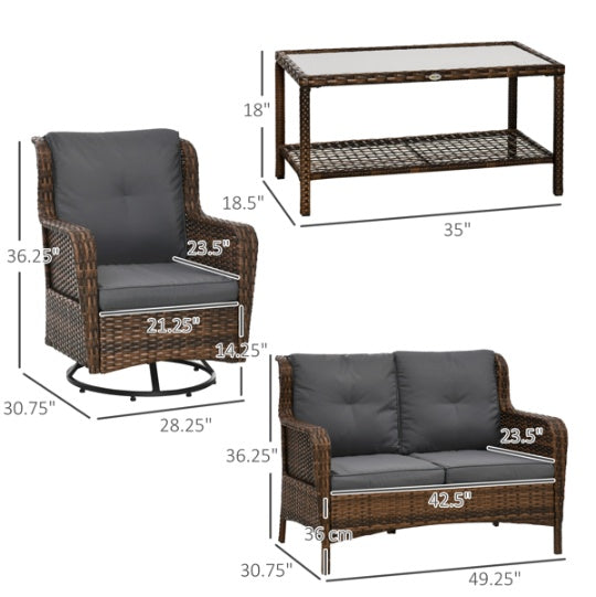 US Local Pieces Patio Furniture Set
