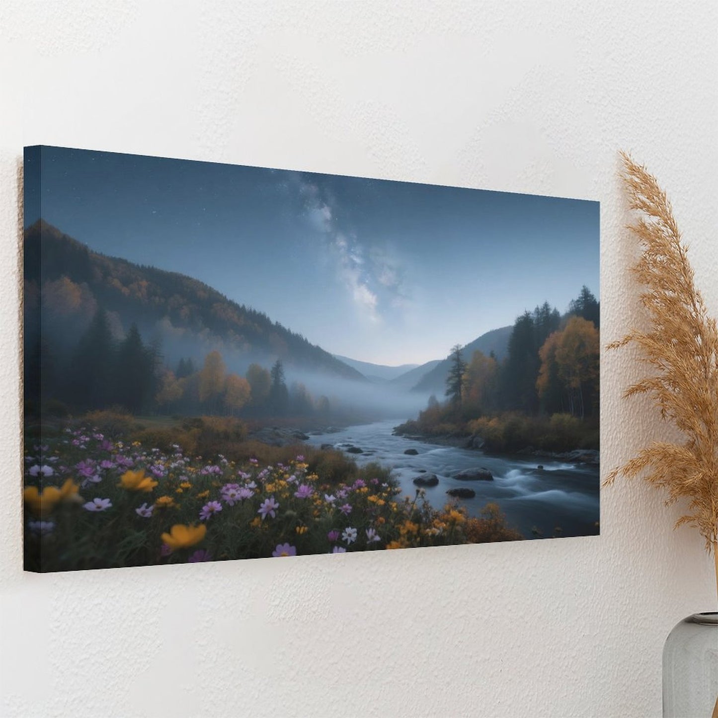 Decorative Interior Frame Painting Mountain-river-starry-autumn-3